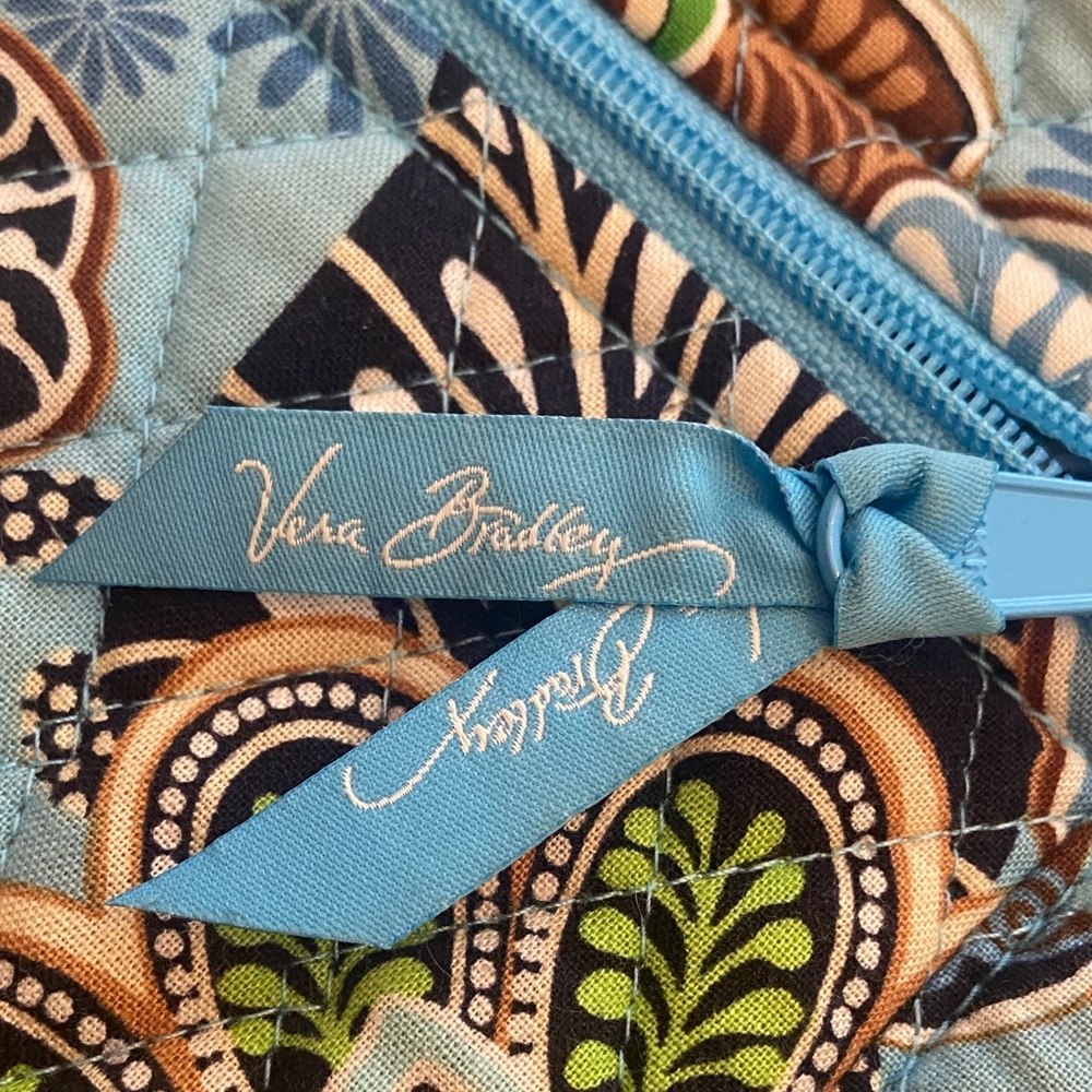 Vera Bradley Blue and Brown Floral Shoulder Bag - Picture 2 of 11